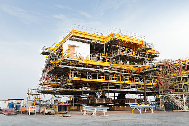 istock Oil rig construction for exploration and drilling crude oil. 2230609100