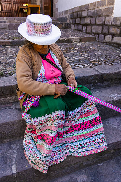 istock Peruvian woman weaving near Colca Canyon, Peru 2230609459