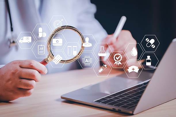 istock Healthcare professional using innovative digital interface for telemedicine, online diagnosis, medical data, and future healthcare technology solutions. 2230613377