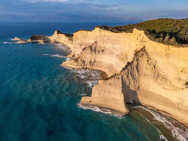 istock Aerial view of stunning Cape Drastis cliffs. 2230616050