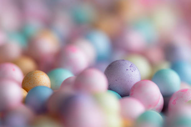 Close-up of Pastel-Colored Foam Balls