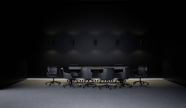 istock Conference room, long table, conference table, 3D illustration 2230620409