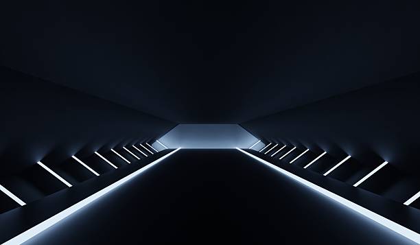 istock Tunnel, Neon Technology, Modern Abstract, Sci Fi, 3D Illustration 2230620455