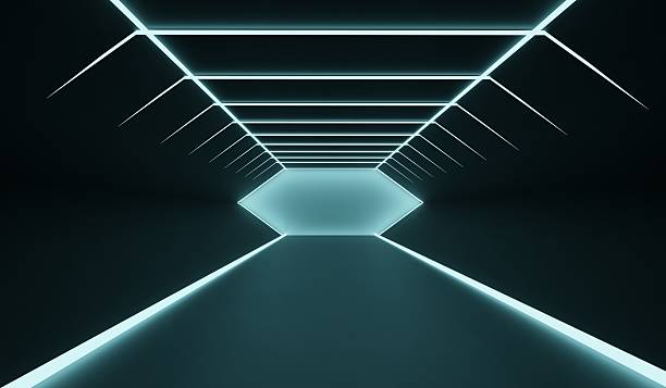 istock Tunnel, Neon Technology, Modern Abstract, Sci Fi, 3D Illustration 2230620456