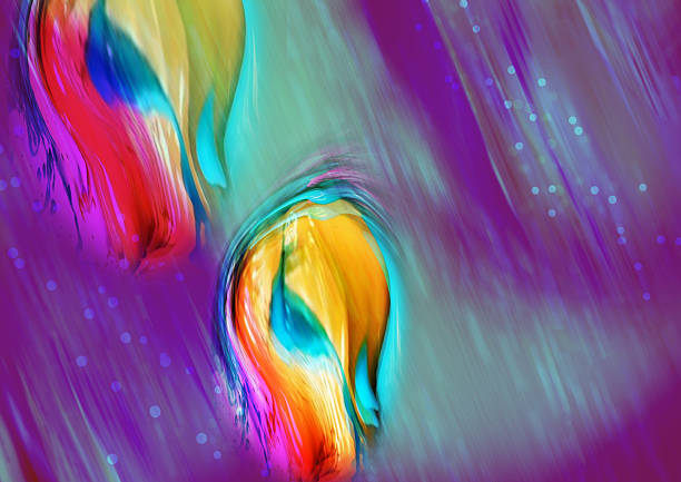 Colors are blended to create a creative background picture