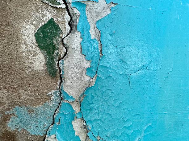 istock Authentic Retro Wall Texture with Dramatic Paint Peeling and Crack Details 2230624638