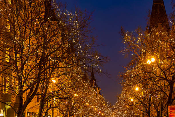 istock Christmas lights creating a magical atmosphere in Budapest at twilight 2230630749