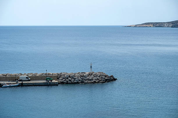View of the lighthouse from the maritime museum,Chania-Crete-Greece