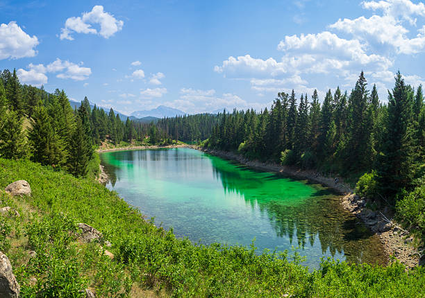 General view of the Third Lake, Valley of the Five Lakes, Jasper NP, Canada