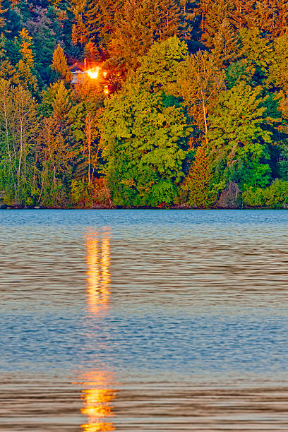 Elk Lake on the Saanich Peninsula on Vancouver Island, British Columbia