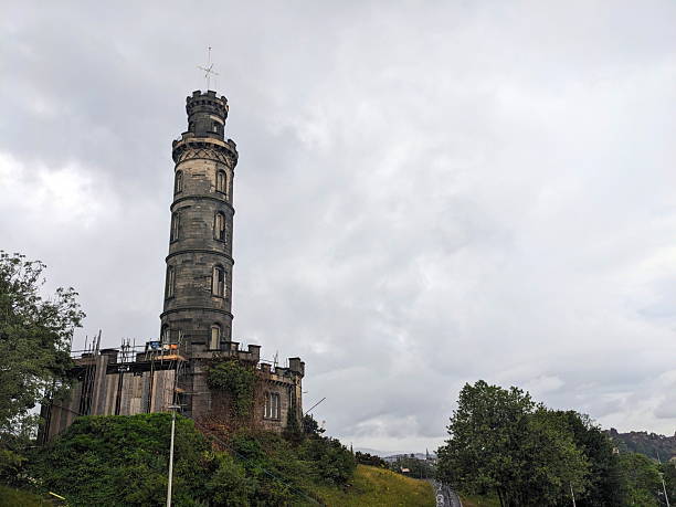 Oswald's Temple, an 18th-century circular stone folly on farmland at Auchincruive Estate near Ayr in South Ayrshire, Scotland, photographed on October 31, 2025