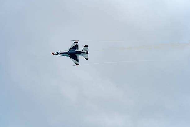 One member of the USAF Thunderbirds at the Chicago Air and Water Show