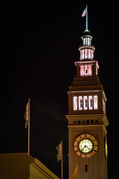 istock Illuminated Ferry Building Clock Tower in San Francisco 2230666068