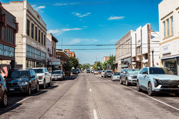 istock Sunlit historical downtown in Idaho Falls, Idaho 2230668584