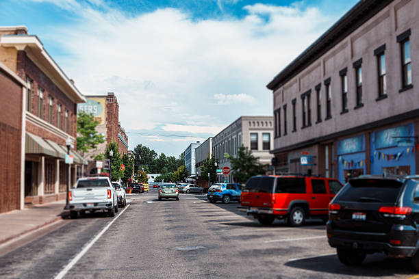 istock Sunlit historical downtown in Idaho Falls, Idaho 2230668588