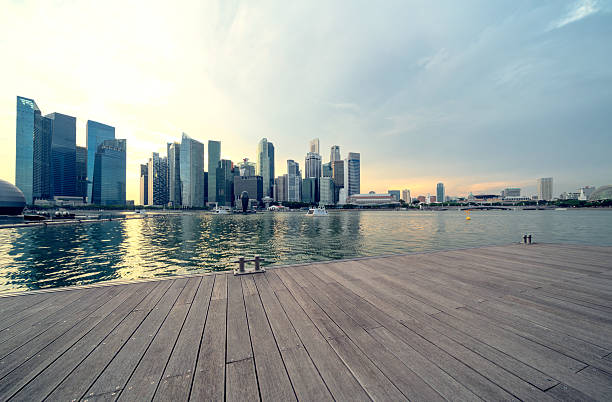 istock Modern skyscrapers in Marina Bay Singapore. 2230677829