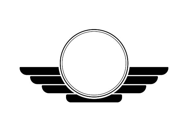 wings theme circular banner copy space. ai eps10