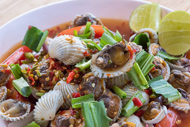 istock Spicy Seafood Salad, thai food (yum) 2230689922