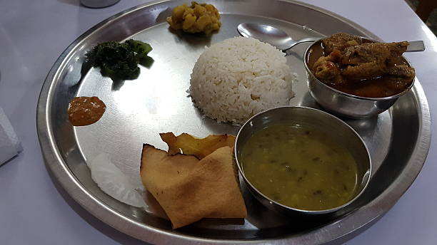 istock Dhindho or Dhido  - traditional Nepalese dish. 2230690563
