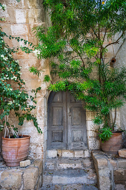Traditional doorways, Lindos Village, Karpathos