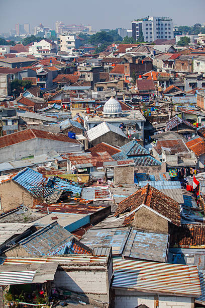 istock A densely populated residential area in Taman Sari, Bandung, West Java, Indonesia. Typical of urban housing areas in Asia. The roofs of the houses are close together, leaving almost no empty space. 2230704998