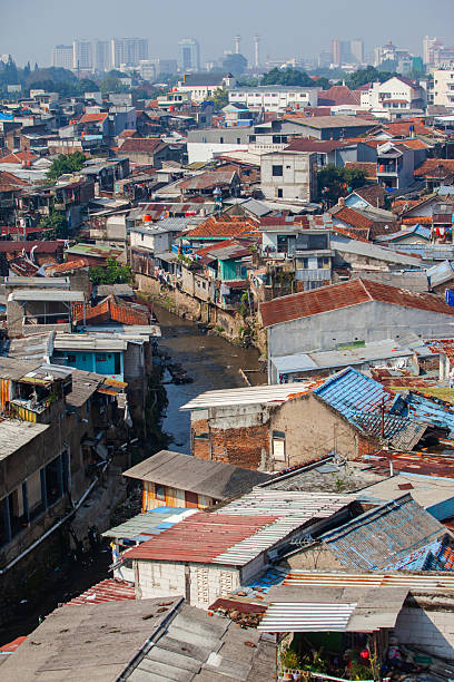 istock A densely populated residential area in Taman Sari, Bandung, West Java, Indonesia. Typical of urban housing areas in Asia. The roofs of the houses are close together, leaving almost no empty space. 2230705019