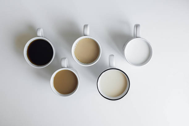 Fluffy coffee mug on brown and soft balloon surface.