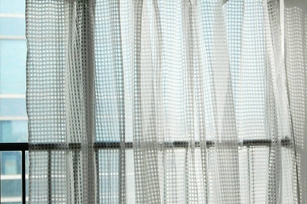Curtain in sunrise background