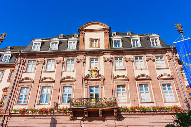 istock Historic Building Facade in Heidelberg with Decorative Elements and Flowers 2230716350