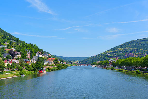 istock River Neckar View with Heidelberg's Riverside Homes and Hills 2230717604