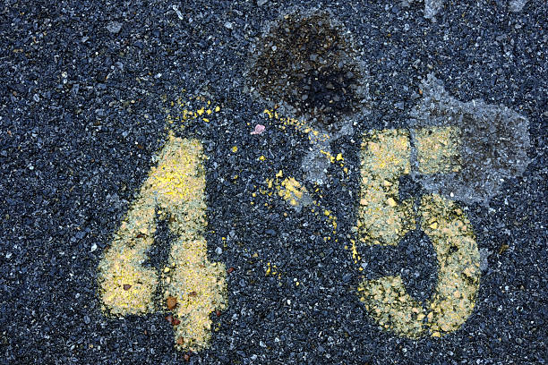 number 45on the floor