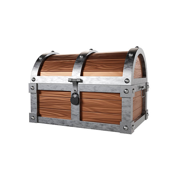 istock Closed old chest isolated on white background 2230724037