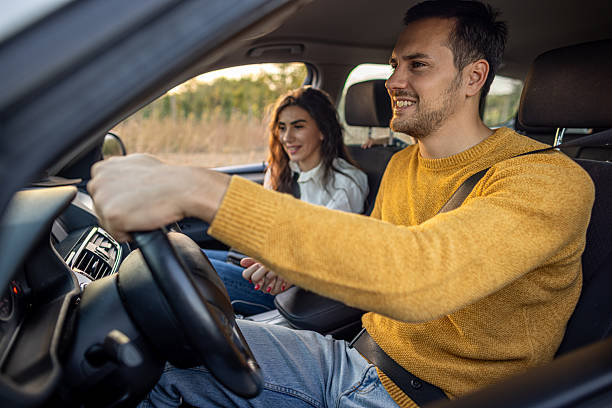 istock Happy couple on a road trip 2230738111