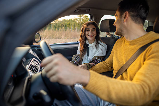 istock Happy couple on a road trip 2230739330