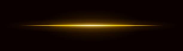 istock Radiant light. Straight glowing beam with intense center and dark fade edges. Suitable for digital interfaces and futuristic motion effects. 2230742410