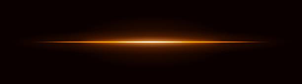 istock Radiant light. Straight glowing beam with intense center and dark fade edges. Suitable for digital interfaces and futuristic motion effects. 2230742752