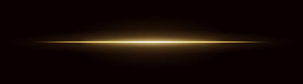 istock Radiant light. Straight glowing beam with intense center and dark fade edges. Suitable for digital interfaces and futuristic motion effects. 2230742767