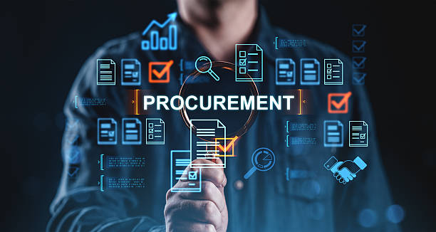 istock Procurement process concept with digital icons and businessman h 2230745990