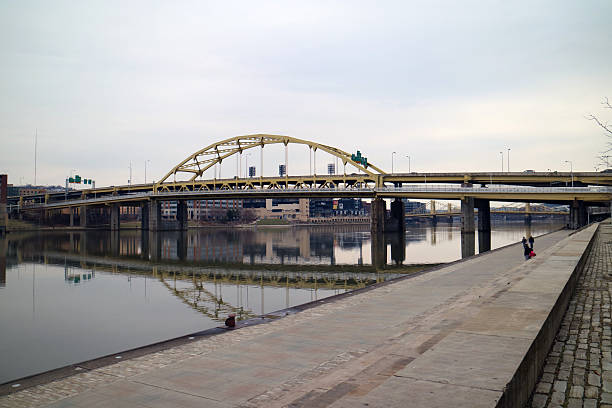 A view of the Fort Pitt Bridge in Pittsburgh, PA, USA on March 05, 2016