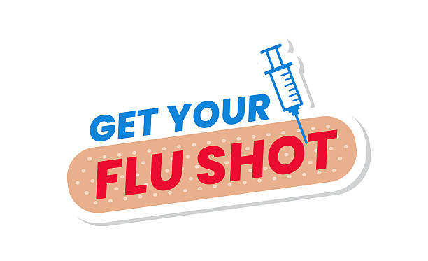 Get Your Flu Shot Get Your Flu Shot Text, Banner, Label cold and flu stock illustrations
