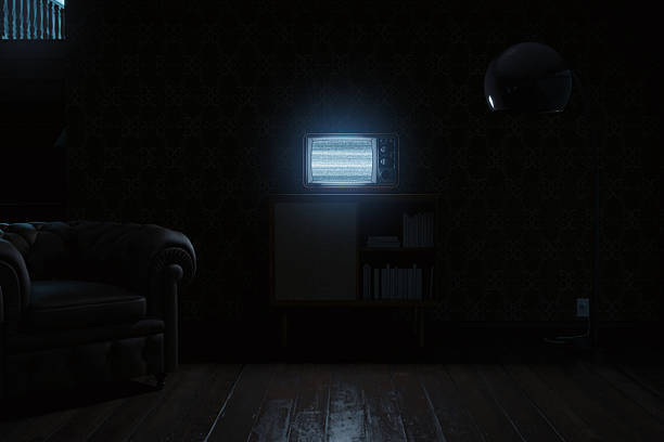 istock 3D Rendering of an old television and bright static screen. Artist-Created, not AI-generated 2230756023