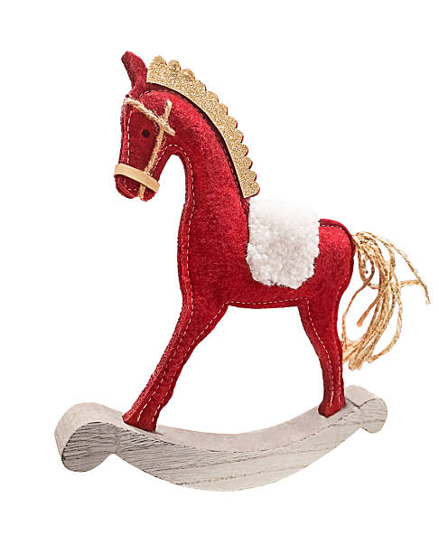 istock red rocking horse holiday isolated on white background 2230760716