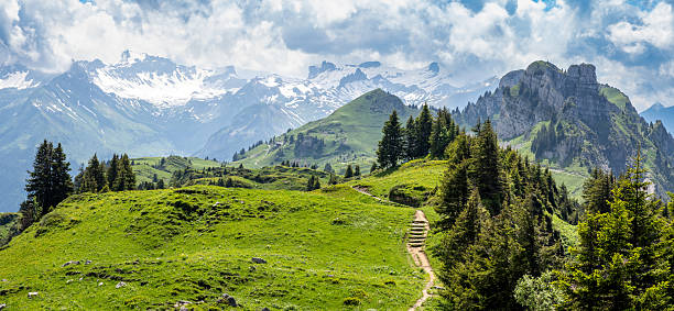 Schynige Platte and mountain views from the top,  Switzerland