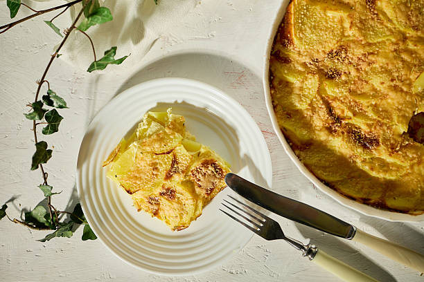 istock Creamy potato dish served in a cozy environment. 2230764674
