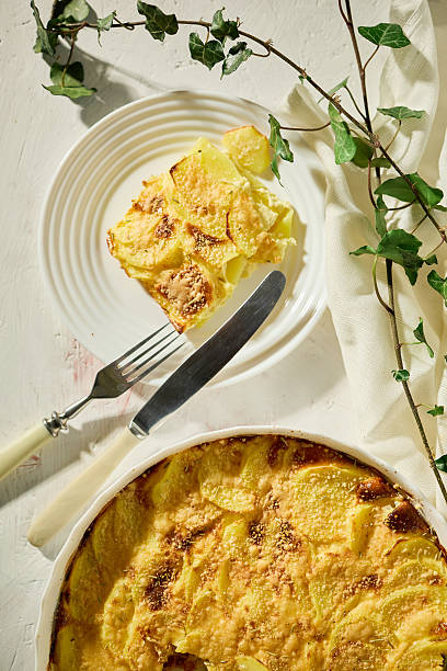 istock Creamy potato dish served in a cozy environment. 2230764677