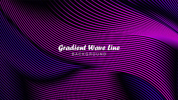 istock Dark purple gradient lines abstract background. Design Template For ads, Banner, Poster, Cover, Web, Brochure, Wallpaper, and flyer 2230775015
