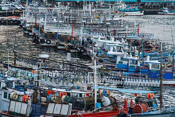 istock fishing boats moored at the harbor 2230775316