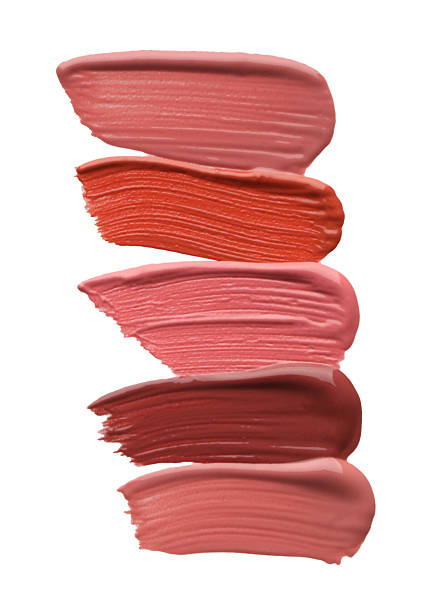 istock Different lipsticks isolated on white, top view. Samples of cosmetic product 2230792541