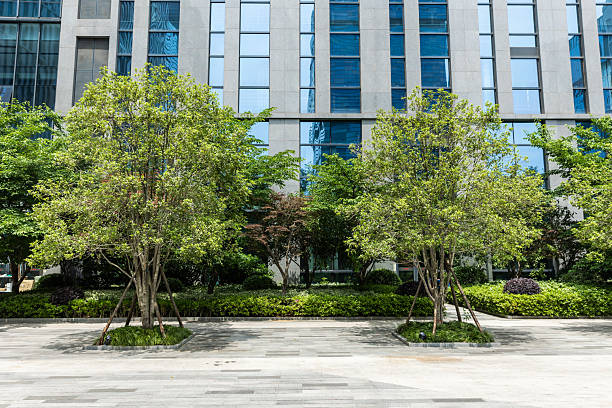 istock Bottom view of modern eco city 2230798362