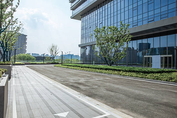 istock The open space in front of the ecological office building 2230801672